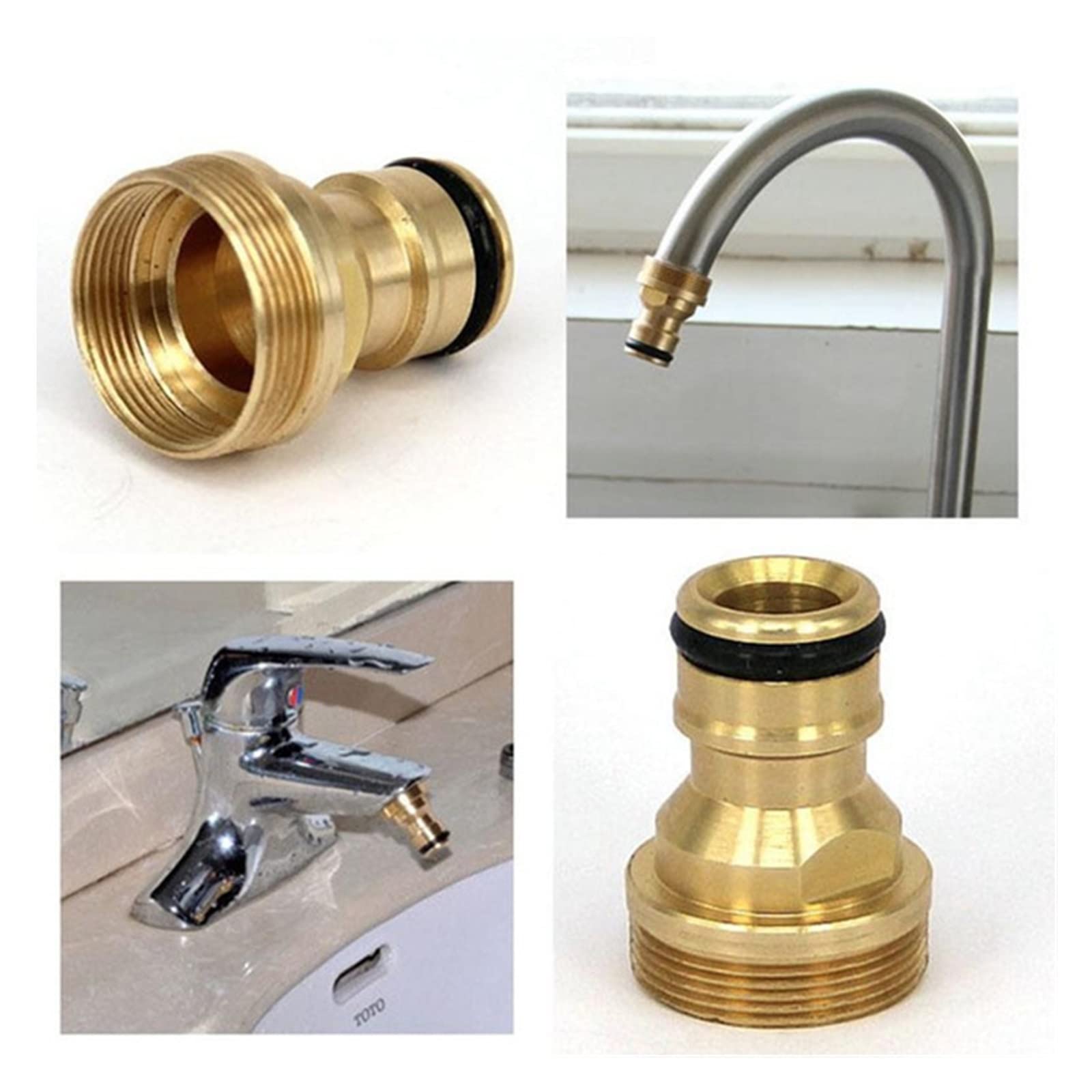 Conector rápido para grifo de tubería de riego de jardín Ajuste 1 pieza Adaptador de conector rápido macho de latón Manguera de agua de jardín Conector de grifo Filtro de agua Riego por goteo Acoplami