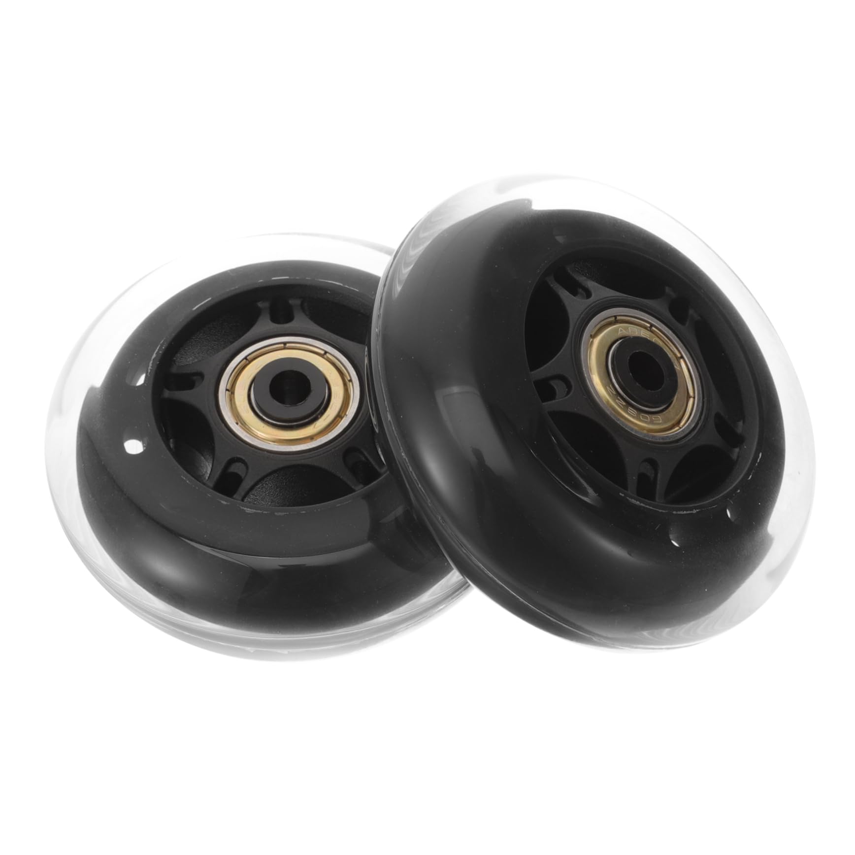 NUOBESTY Skate Wheels Replacement 2 Pack of 3 Inch Outdoor Pu Wheels for Roller Skates Silent Wear-resistant