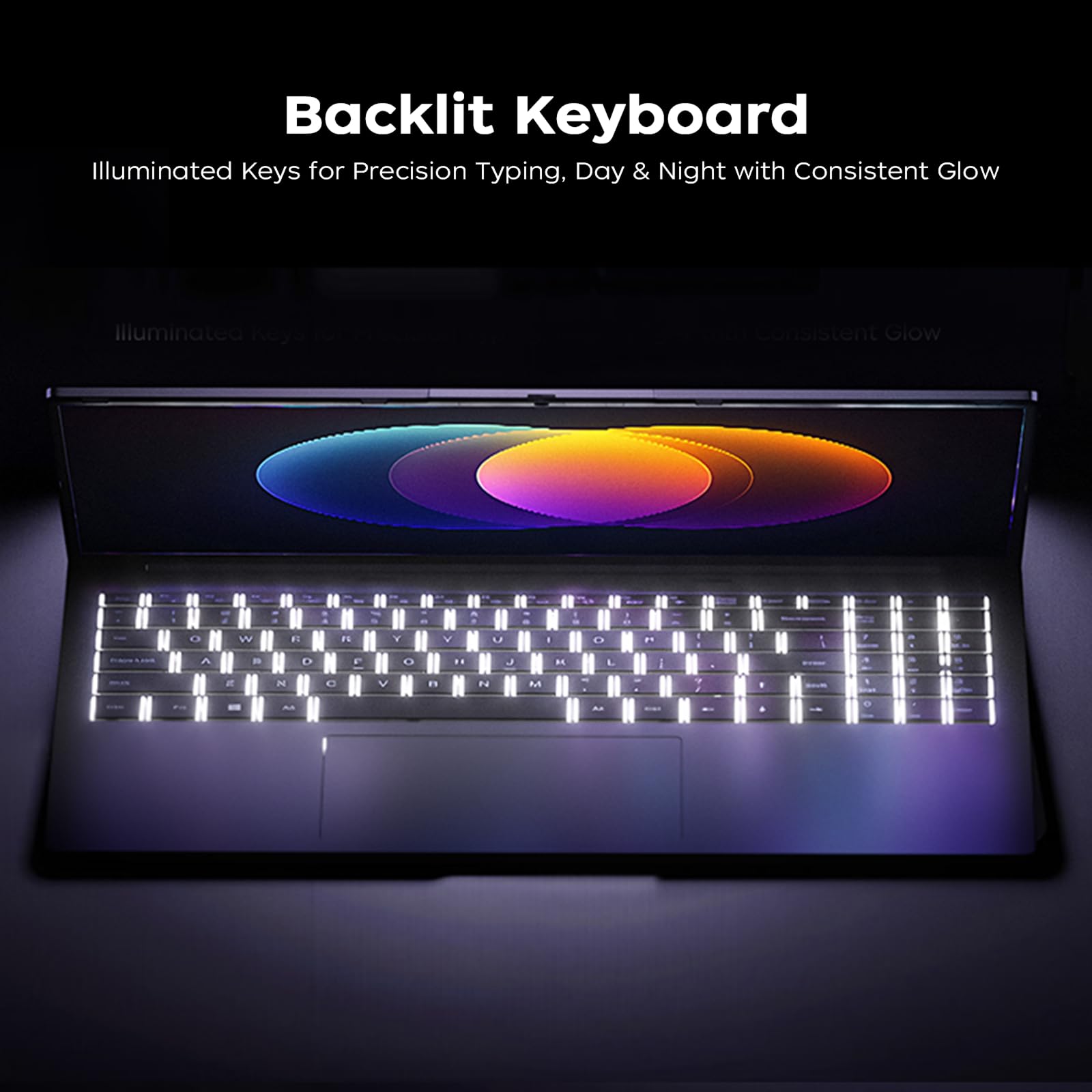 Gaming Laptop – 16 Zoll FHD Display Laptop mit AMD Ryzen 7 H255-Prozessor (Besser als I7-11800H) mit bis zu 4,9 GHz, 16 GB RAM DDR5 4800 MHz, 512 GB SSD, Gaming Notebook mit hintergrundbeleuc