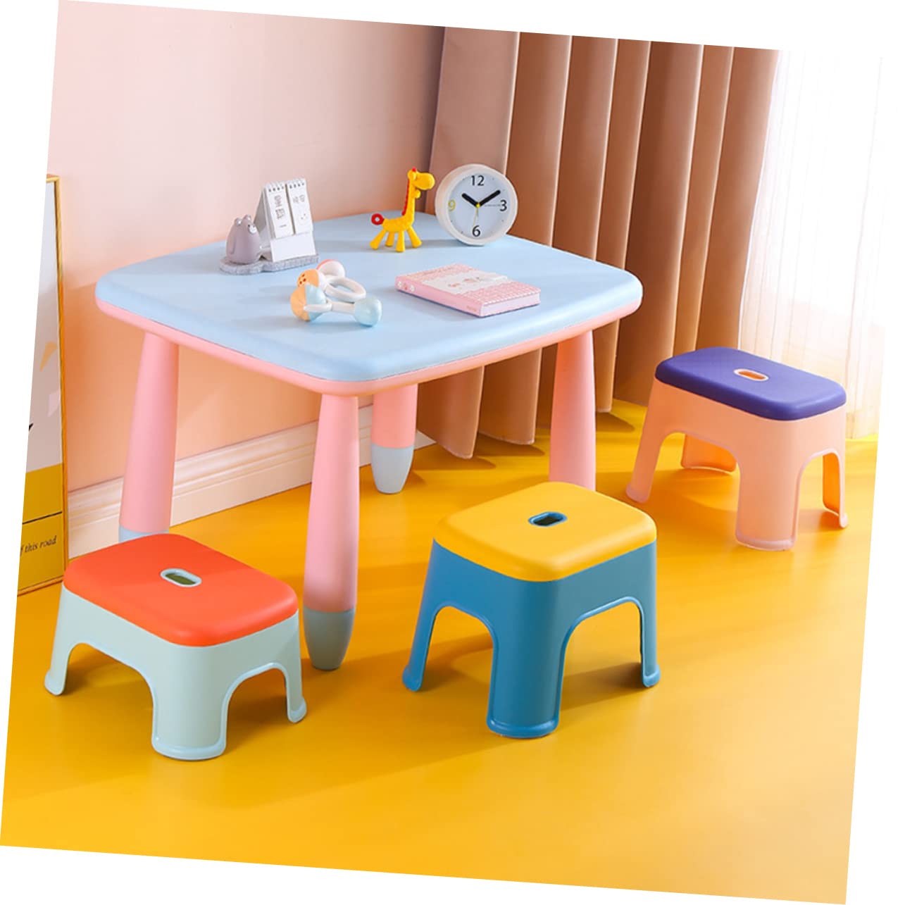 SUPVOX Taburete Antideslizante De Plástico Hogar Jardín De Infancia Color y Adecuados para Uso Diario