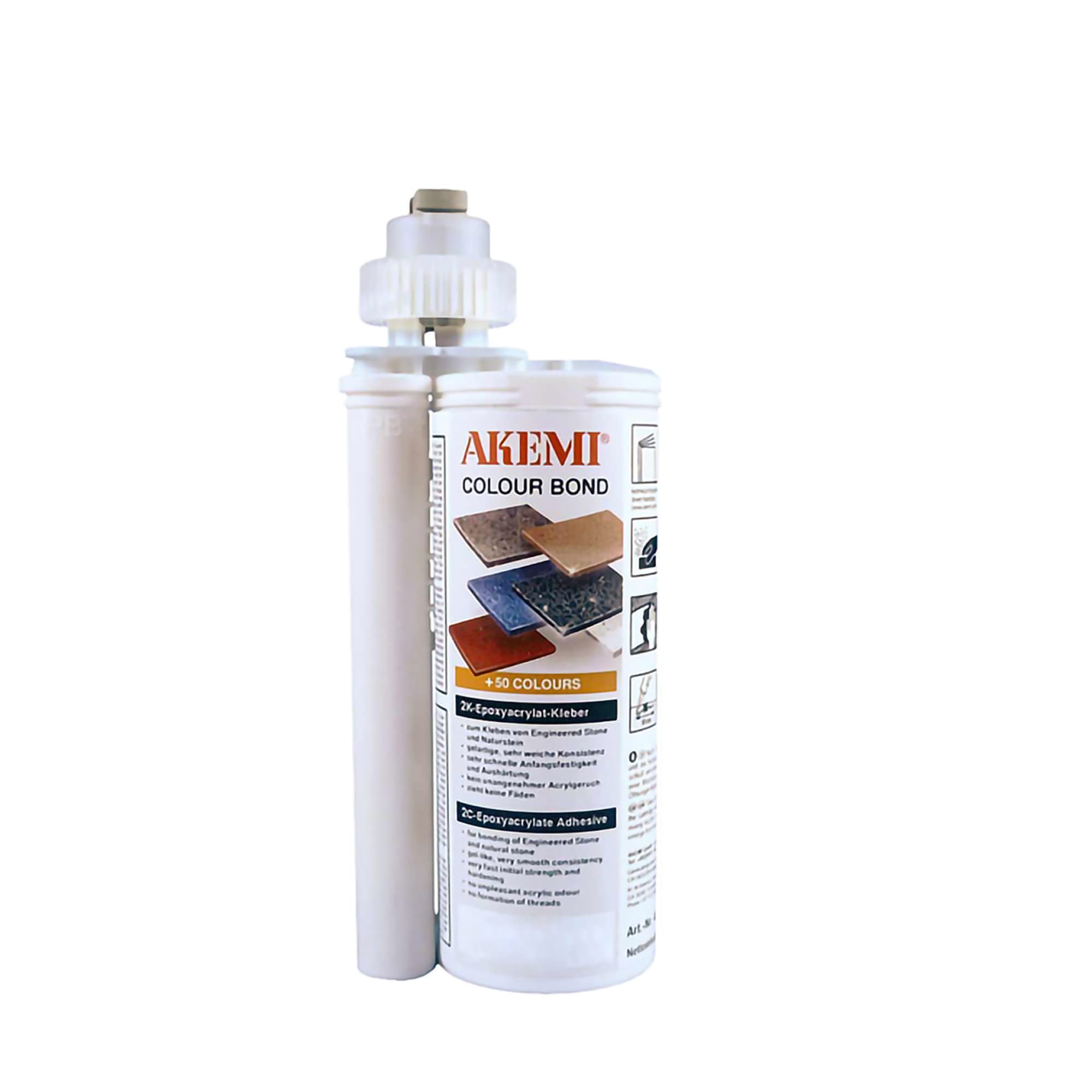 Akemi Colour Bond Farbkleber 250ml, creme CC 1670 I 2-Komponentenkleber zur nahtlosen Verklebung von Kunststein, Naturstein- und Keramikplatten im Innenbereich – 12919
