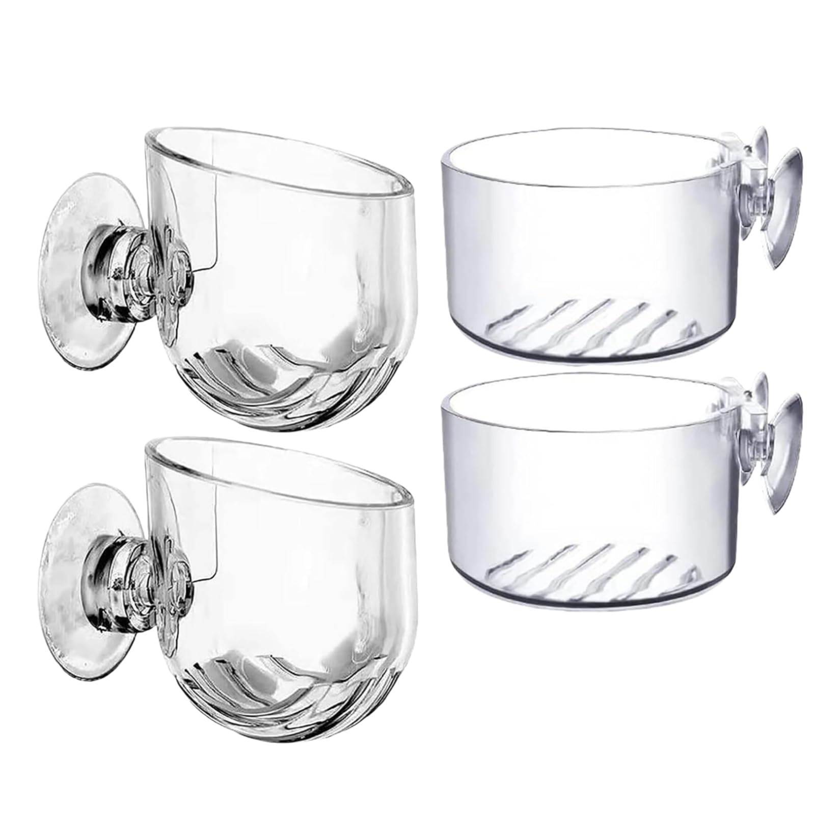 4 Pcs Aquarium Plant Pot Planter Glass Fish Tank Plants Holder Aquarium Decoration Plant Cup with Suction Cups