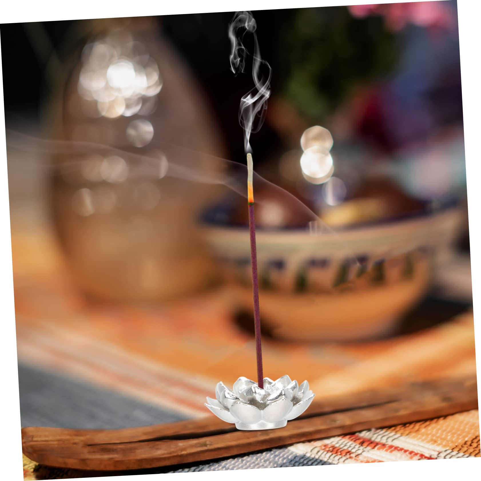 Amosfun 16stücke Lotusförmiger Räucherstäbchenhalter Kupfer Stilvolles Und Zubehör Für Zuhause Meditation Und Yoga Duftbrenner Für Entspannende