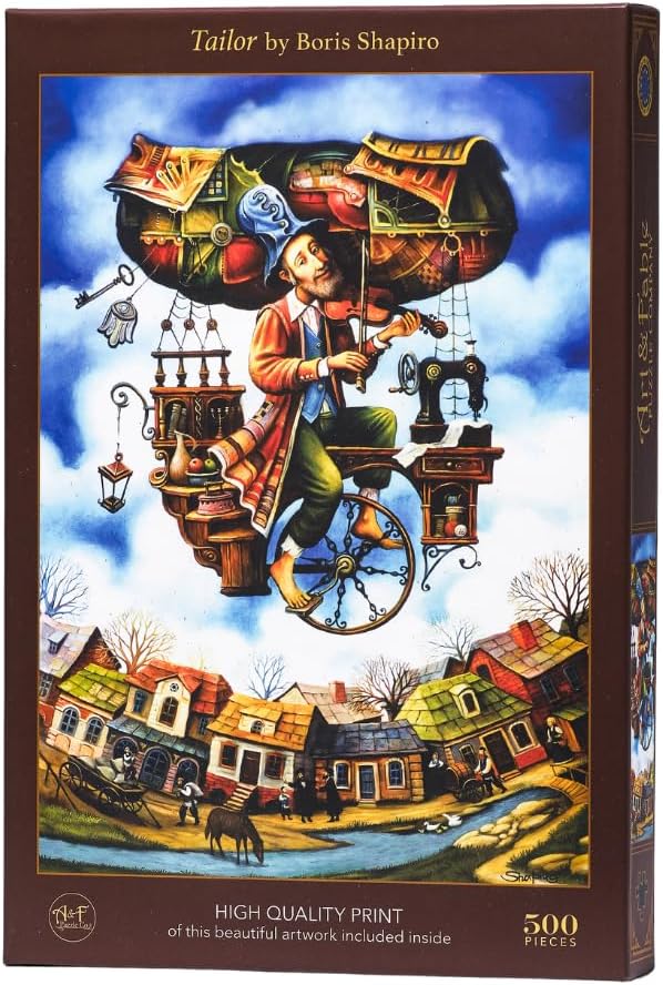 Art & Fable Puzzle Company Tailor by Boris Shapiro 500 Piece Fine Artwork Premium Adult Jigsaw Puzzle
