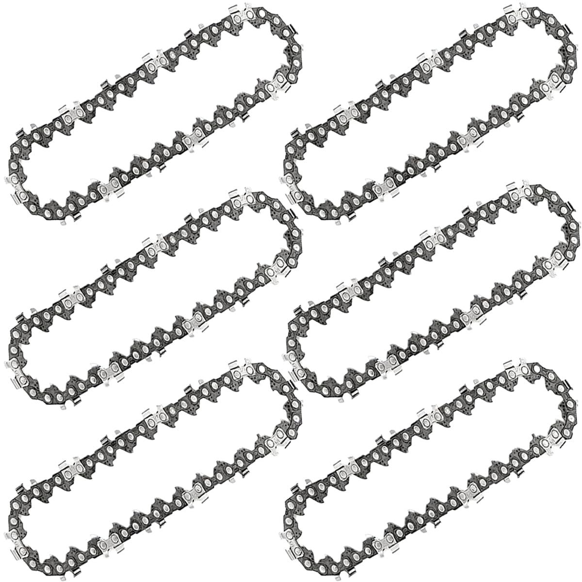 ZAMDOE 6 Pieces Chainsaw Chains 4 Inch 10 cm with 28 Drive Links 1/4" LP Pitch 0.043" 1.1mm Gauge Replacement for Cordless Electric Handheld Chain Saw Chainsaw Accessories for Garden Trees Agriculture