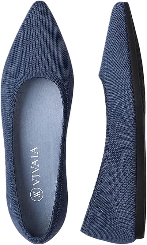 VIVAIA Elle Women's Casual Flats Slip on Washable Ballet Shoes Slippers Pointed-Toe Style