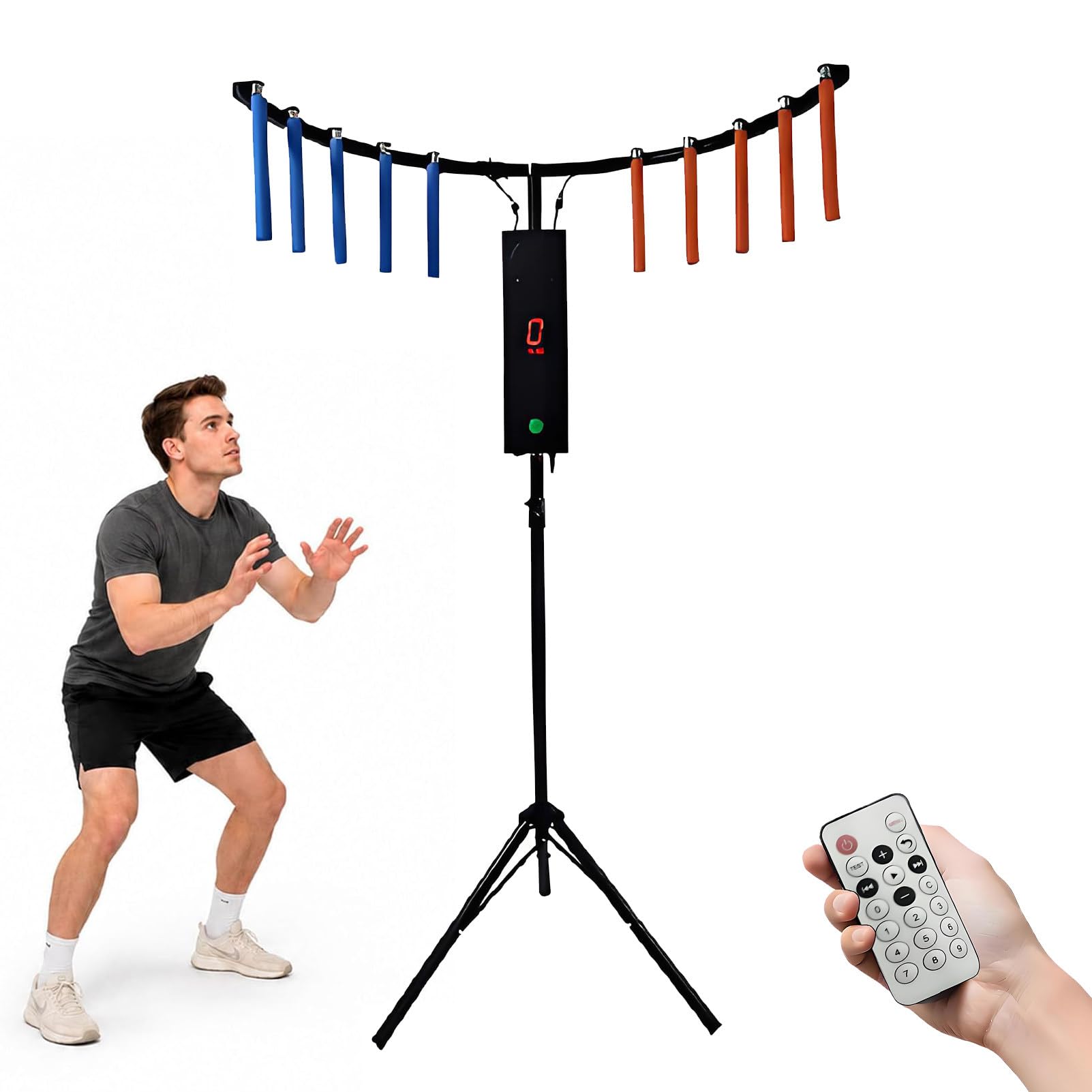 EpyGnom Hand Eye Coordination Catching Stick Game, Reflex Catch Stick Arcade Machine with LED Light Display, Adjustable Speed Drop Stick Game for Carnivals, Events, Party, Bars, Business Black