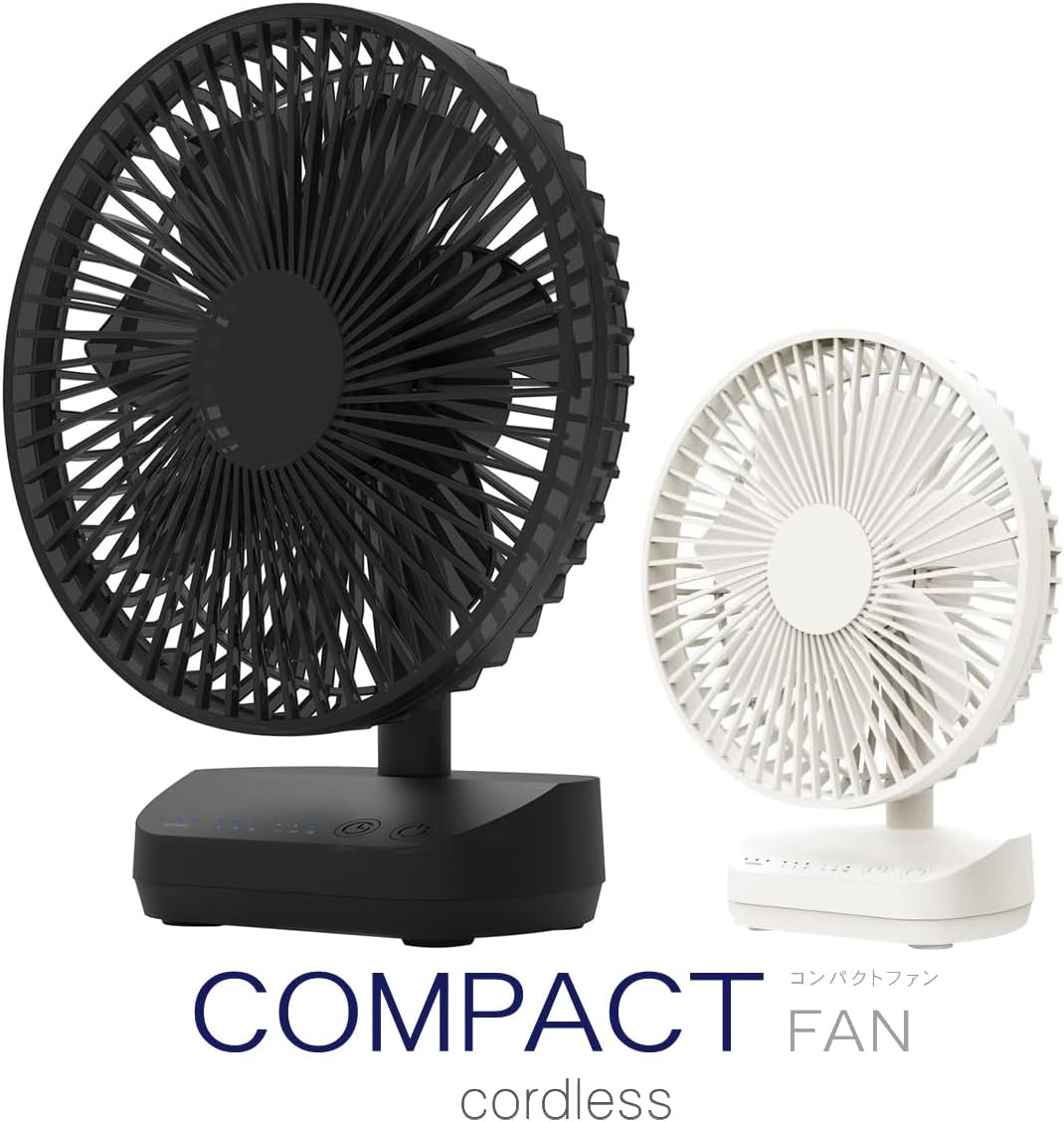 トップランド 扇風機 DCモーター 卓上 デスクファン 小型 12cm コンパクト コードレス どこでもファン 風量3段階調節 3電源対応 (AC + USB + 内蔵電池) ブラック SF-DFC18BK