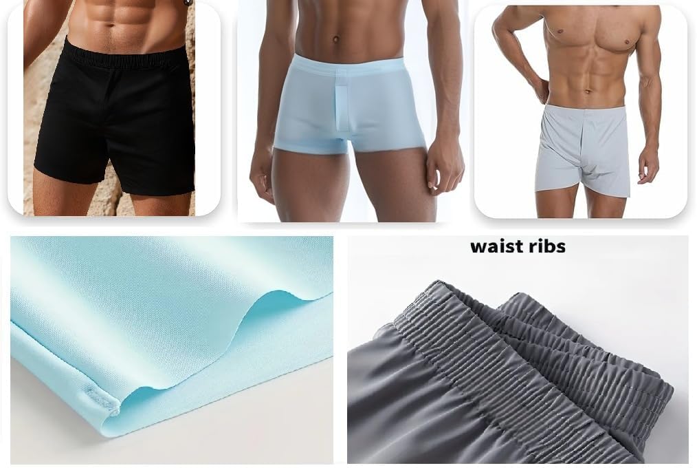 GOLD XIONG PADISHAH Men's Ice Silk brief Satin Boxer Shorts Silk Feeling Underwear with Button Fly Silky Boxers for Men - Image 6