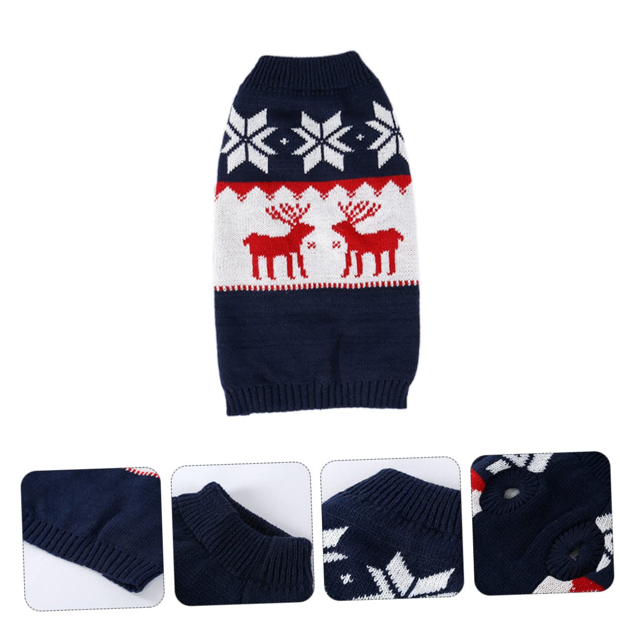 FRCOLOR 3pezzi Maglione Invernale Per Animali Con Motivo Renna Cappotto Caldo Per Cani e Gatti Per Festività Natalizie