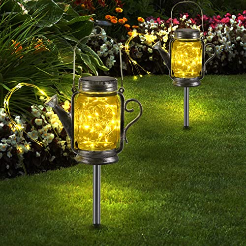 Lampe De Décoration Solaire, 2 Pièces 600mAh Lanterne Solaire Jardin IP44 Étanche Lampe Solaire LED Capteur Intelligent Jardin Lumières Lampes Solaires Pour Pelouse Cour Fête De Noël Cover