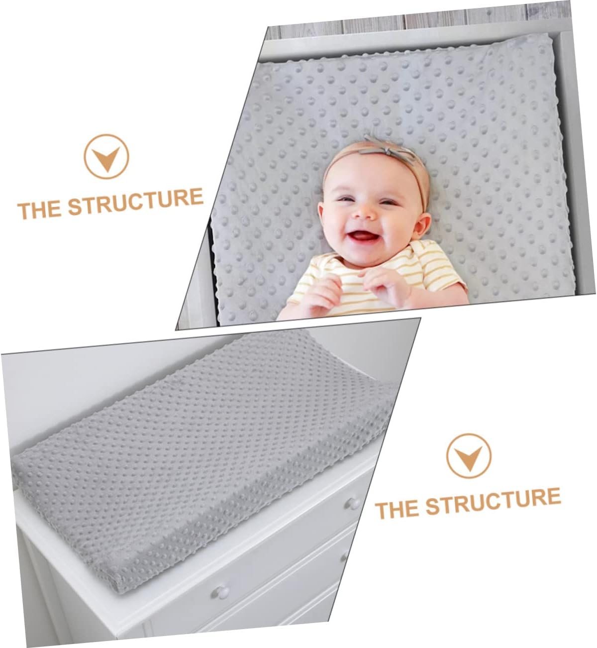 2pcs Boy Girl Toddlers Changing Pad Covers Diaper Changing Pad Cover Safe Reusable and Easy to Clean