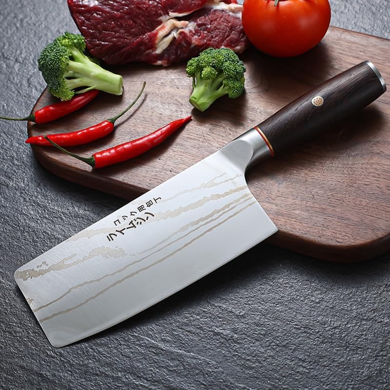 Meat Cleaver,Cleaver Knife Kitchen Knife Japanese Knife Professional Slicing Cooking Knife Meat Fish Vegetable Cleaver Slicing Knives Santoku Knife