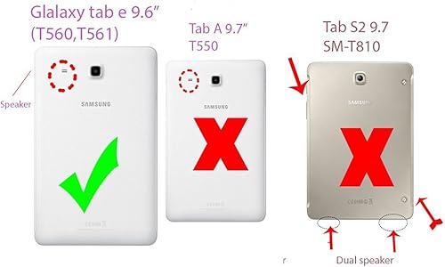 Miniatura 7 de KIQ Funda para Samsung Galaxy Tab E 96 pulgadas SM-T560 resistente a golpes armadura militar híbrida funda para Samsung Galaxy Tab E 96 T560 T567