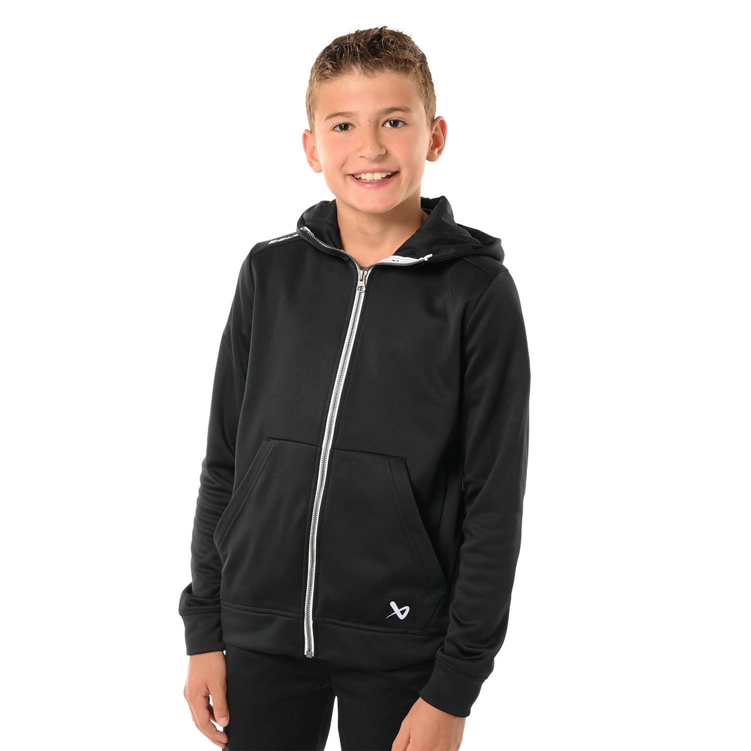 Bauer Team YTH - Sudadera con capucha (forro polar, con cremallera), color negro