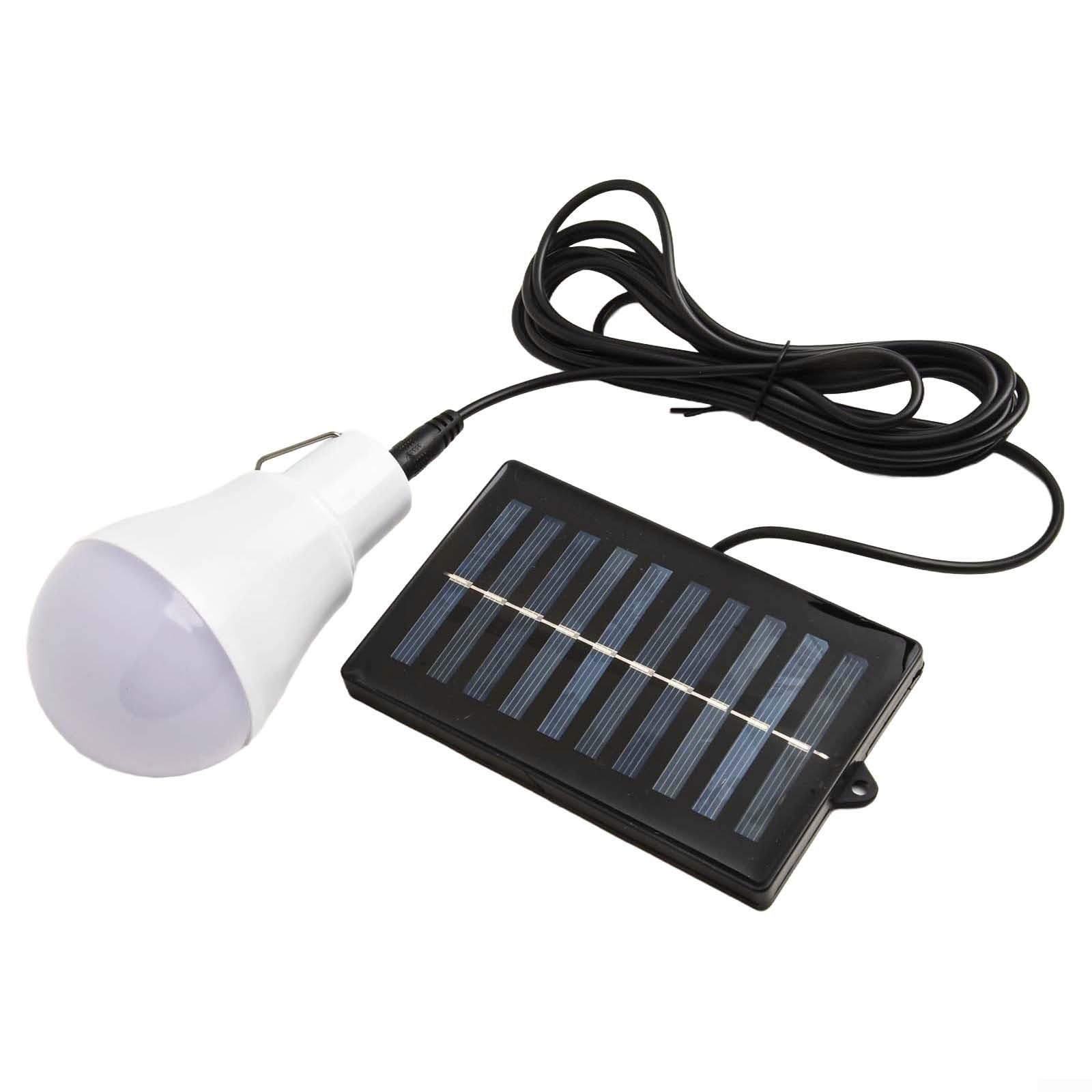 Zilimontt 1 Pack Solar Powered Led Shed Light Bulb With On/Off Switch, Portable Lantern Lamp with Panel for Indoor Outdoor Kitchen Garden Patio Yard Hiking Camping Tent Fishing