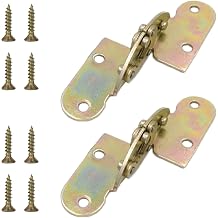 2 Packs Drop Leaf Table Support Folding Table Hinge Dinner Table Leaves Support Hinge with M4*M16 Self-Tapping Screws, Easy to Install
