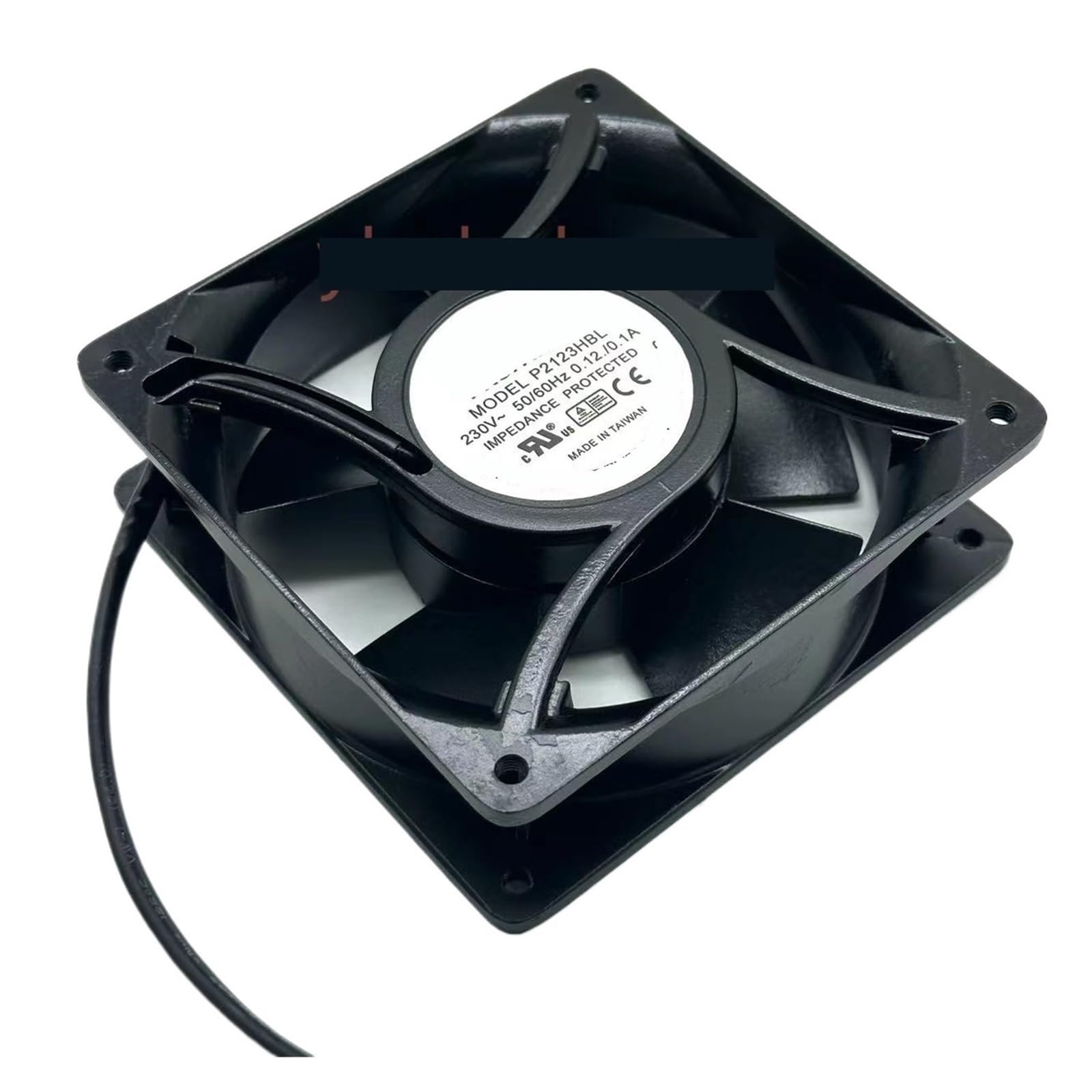 YMUGUEGH P2123HBL AC 230V 0.12A 0.1A 120x120x38mm 2-Wire Cooling Fan
