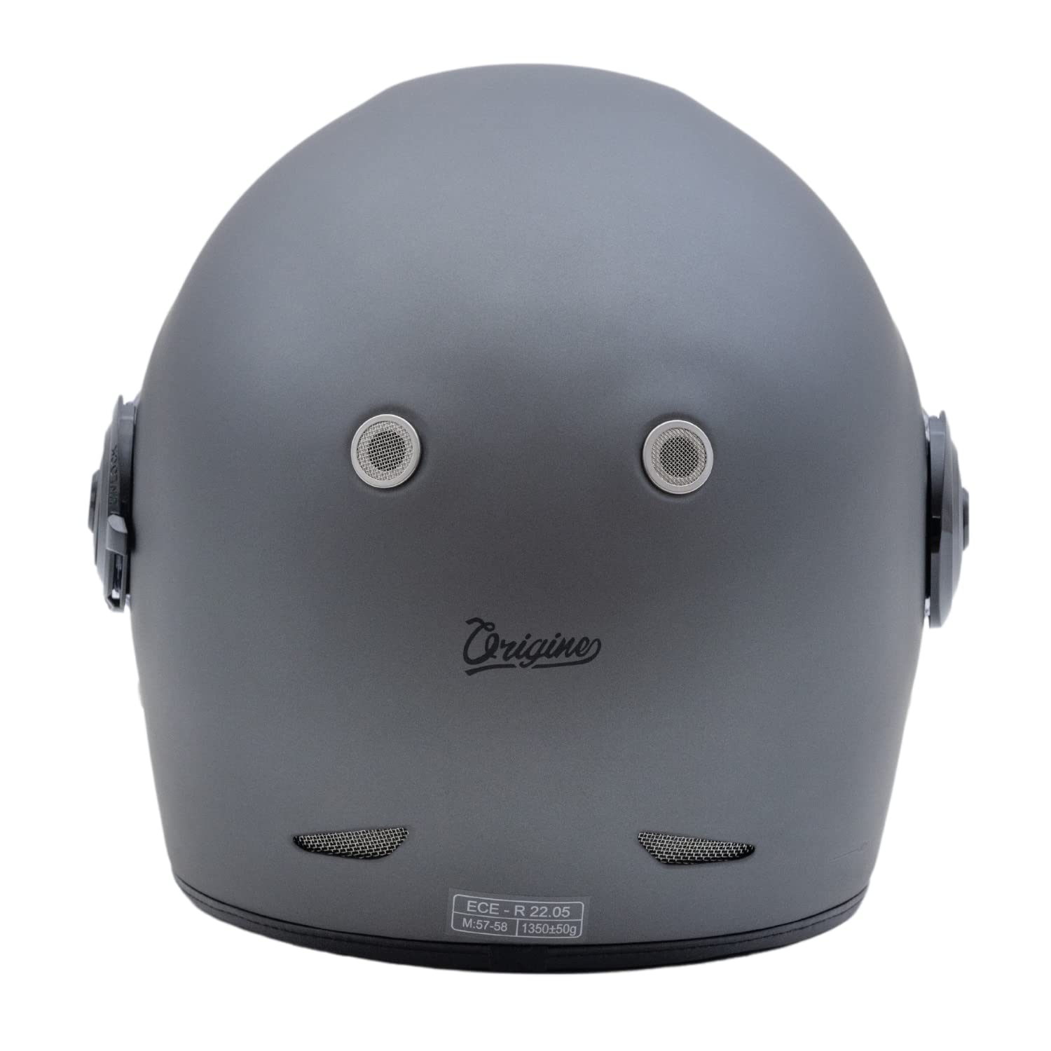 ORIGINE Casco Moto Integrale in Fibra di Vetro Stile Cafe Racer Omologato ECE con Visiera
