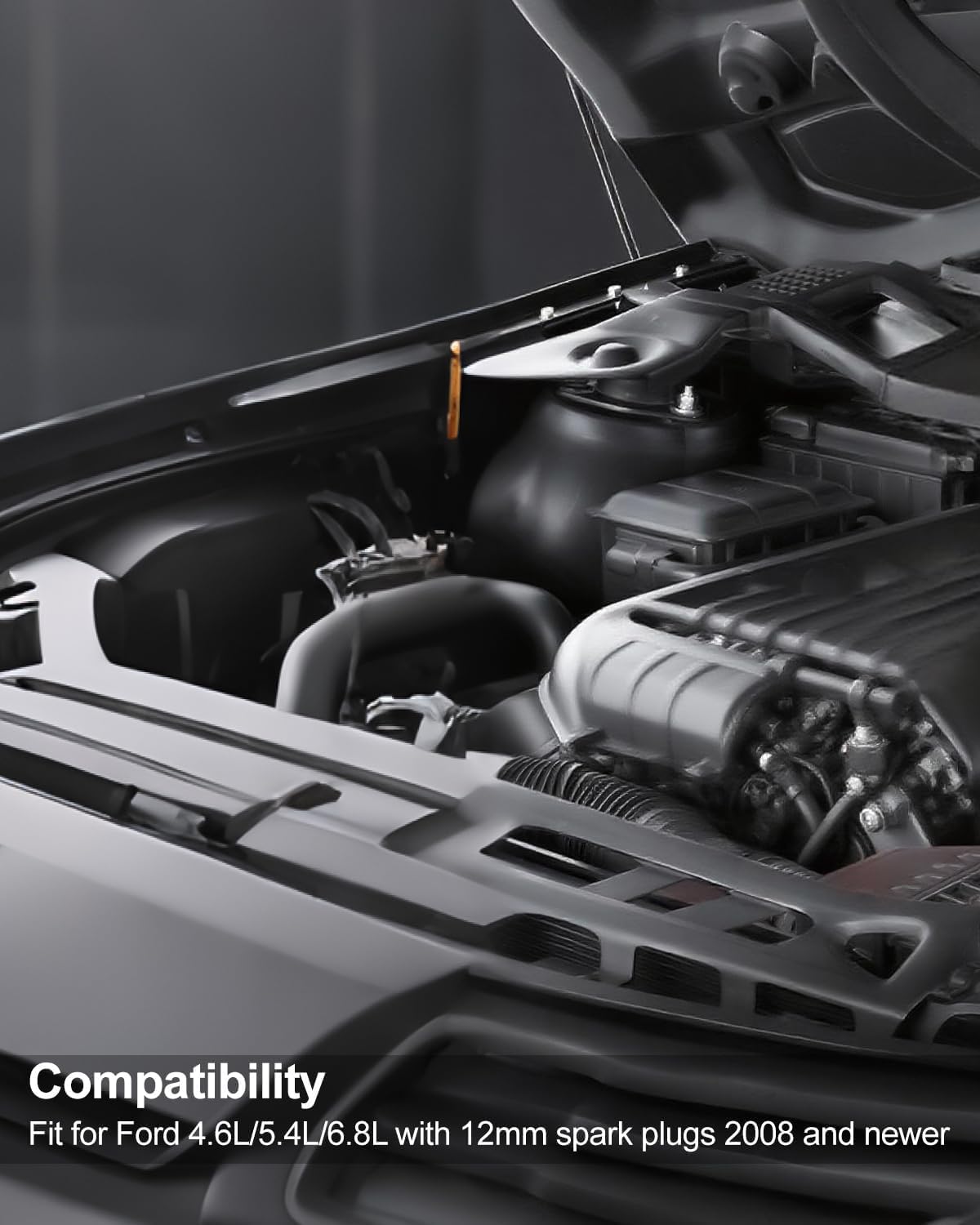 Compression Tester 12mm Adapter Fit for Ford 4.6L 5.4L 6.8L 3 Valve Engines 2008 and Later with 12mm Spark Plugs, Replace 5608