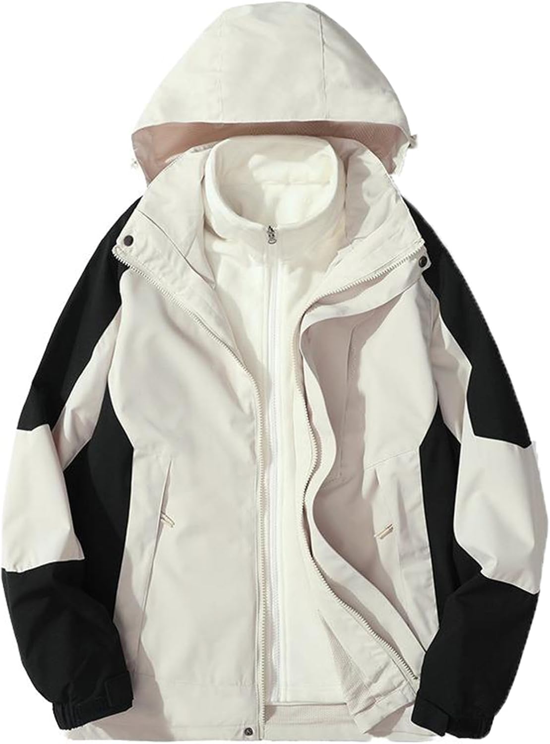 Men's Coat American Thickened Fall Winter Workwear Casual 3-in-1 Hooded Jacket for men