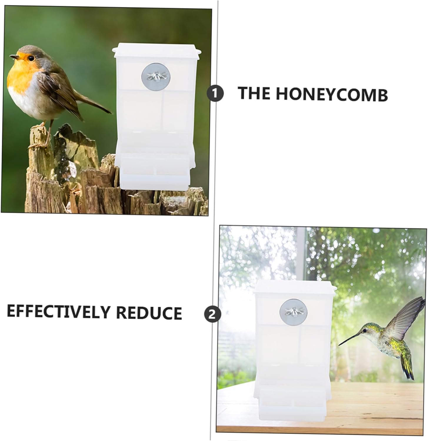 UPKOCH 3pcs Automatic Parrot Feeder Food Box Container No Design for Canary Cockatiel Finch Parakeet Easy to Use Bird Food Dispenser Bottom for Clean Feeding image 5