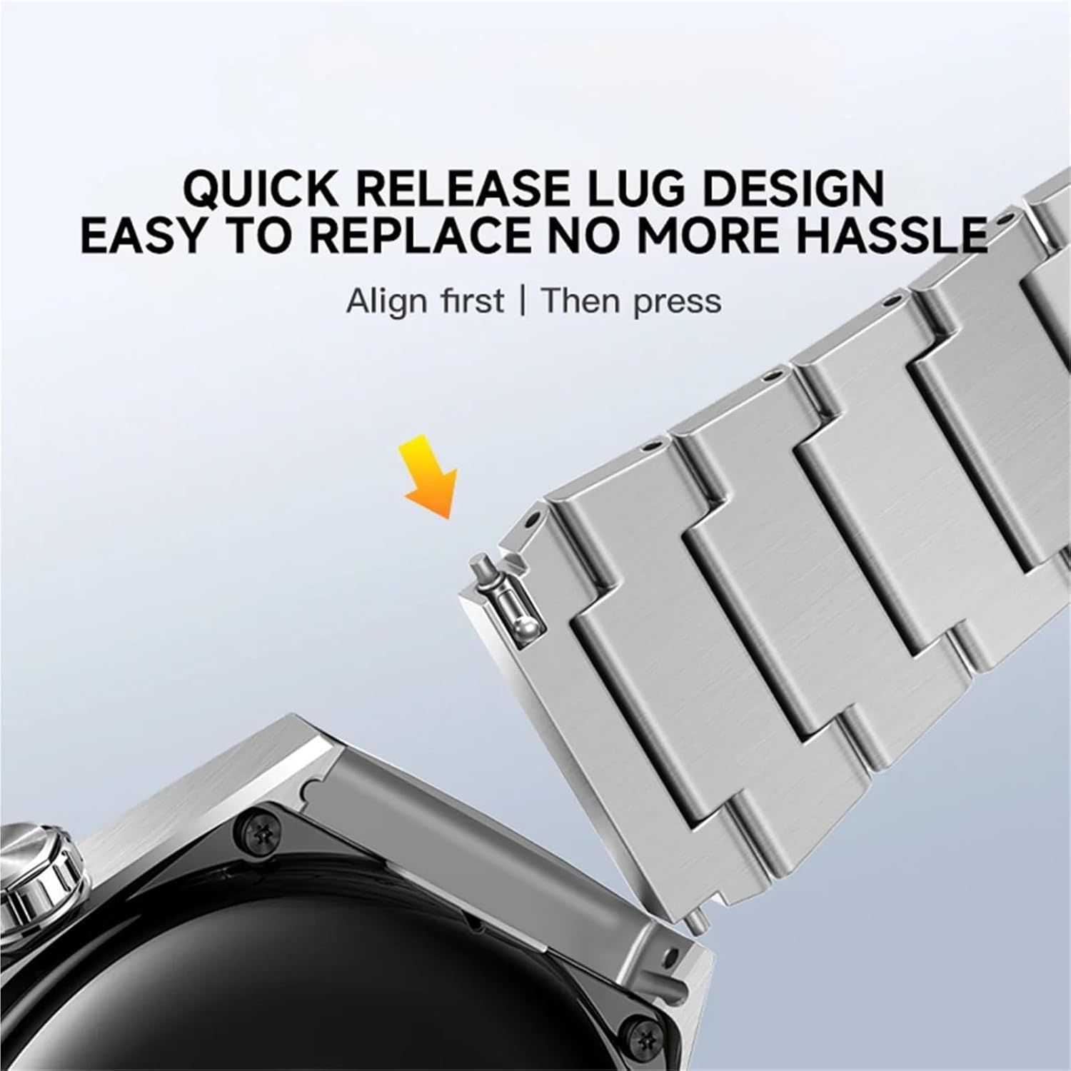 Stainless Steel Band for Watch 5 46mm 4Pro 46mm Metal Bracelet Wristband for Watch GT 5 5Pro GT4/3 Pro 46mm