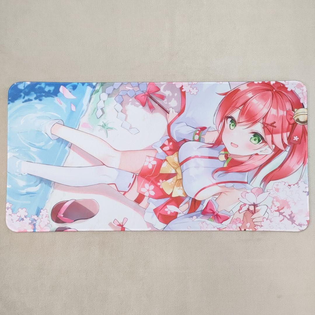 【さくらみこ】みこち 推しホロメン プレイマット ラバーマット マウスパッド 赤 さくらみこ】みこち 推しホロメン プレイマット ラバーマット