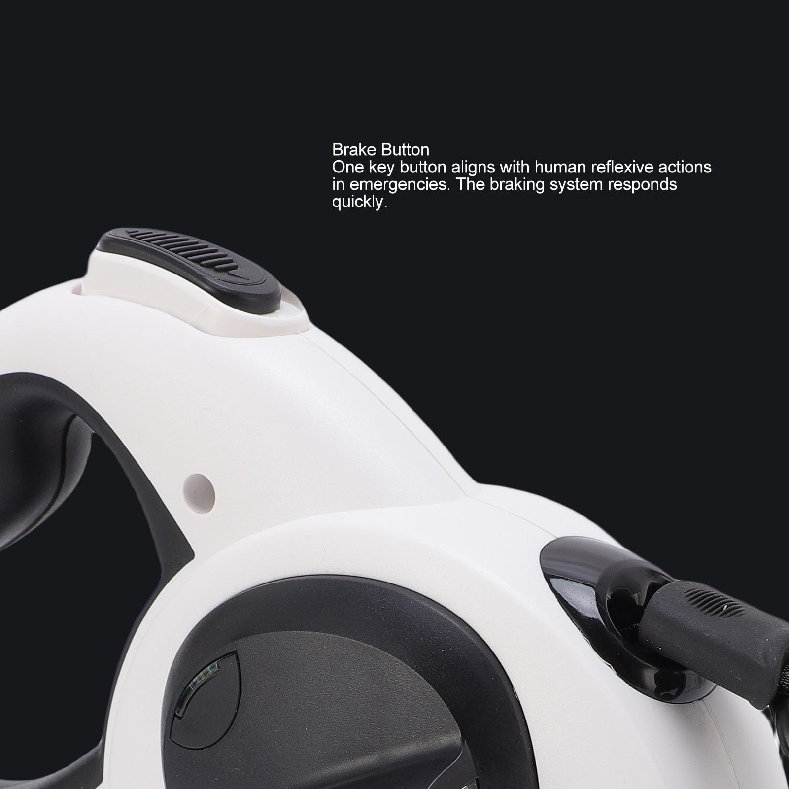 One Touch Retractable Thick Dog Leash for Large Dogs with Bag Dispenser and Flashlight, Chew Proof Cable, Reflective Tape - Image 2