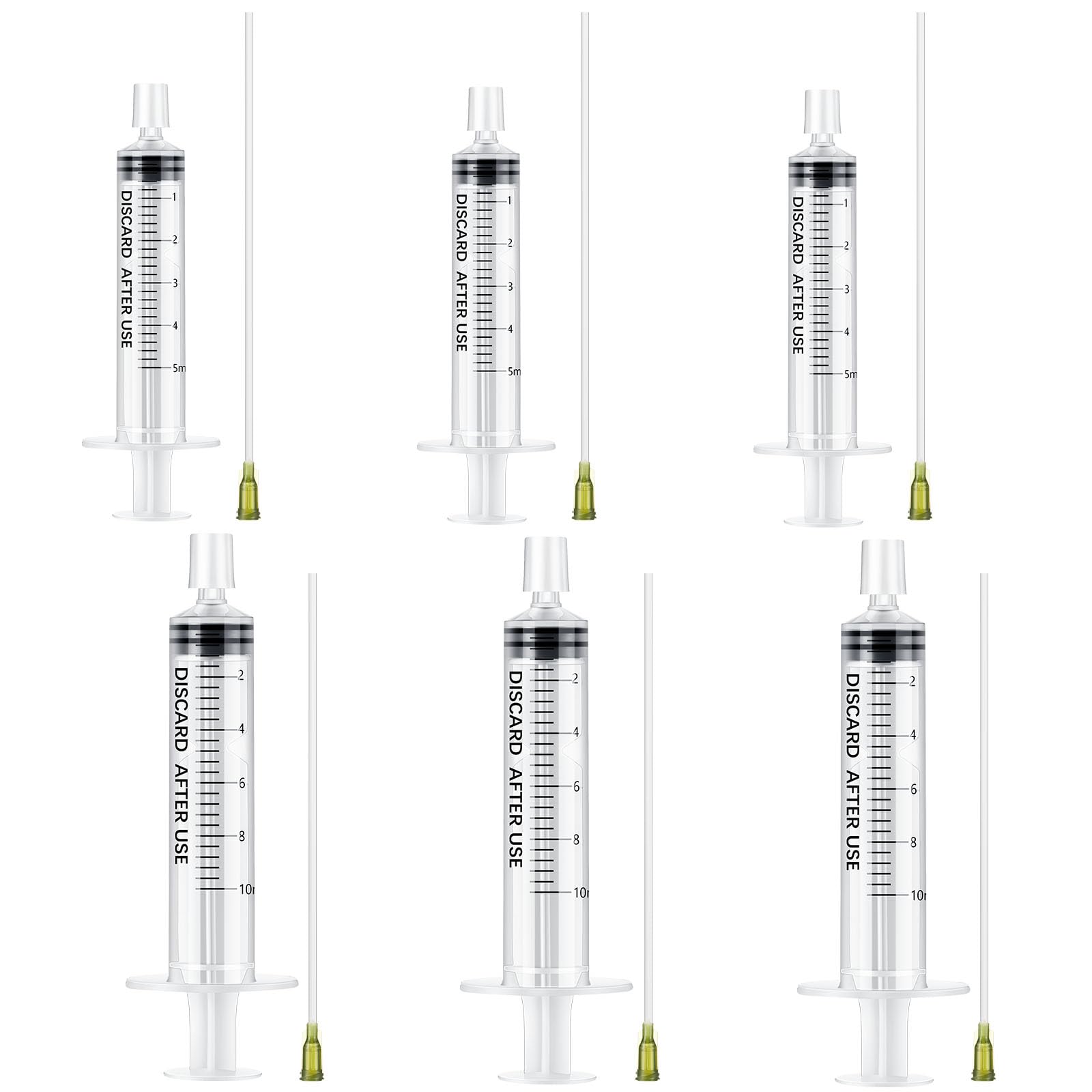 Geiserailie 6 Packs 5ml 10ml Perfume Refill Tools Kit, Perfume Syringe Refill Set with Soft Plastic Tube, Mini Decanter Extractor for Travel