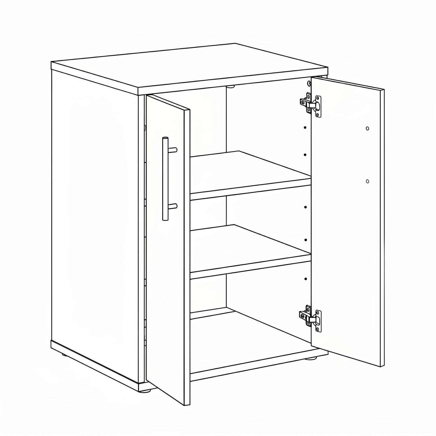 moebel-dich-auf Druckerkommode Druckerschrank TABOR 2-türig Metallgriffe Korpus anthrazit Front Gold Harbor Oak 74 cm hoch