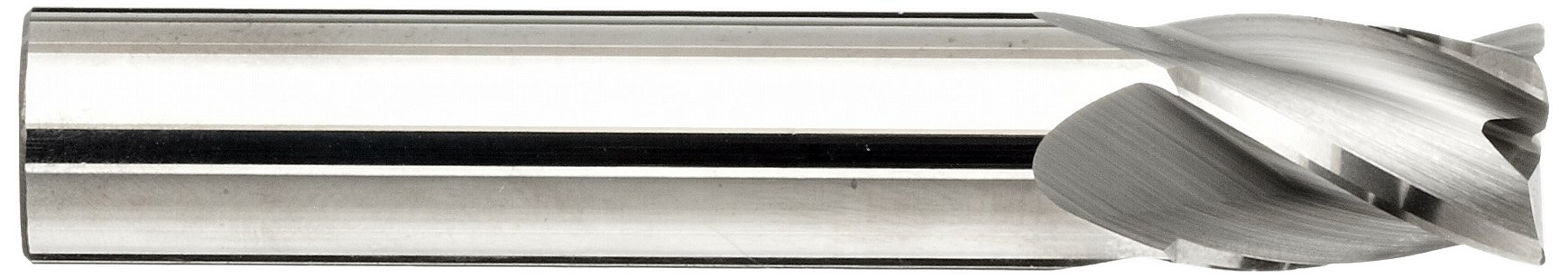 Melin Tool CCMGS Carbide Corner Radius End Mill, Uncoated (Bright) Finish, 30 Deg Helix, 4 Flutes, 1.5000