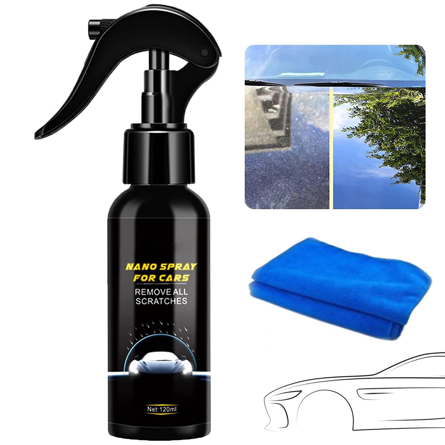Amazon.co.jp: 車用コーティングスプレー、コ-ティング剤、Nano Spray