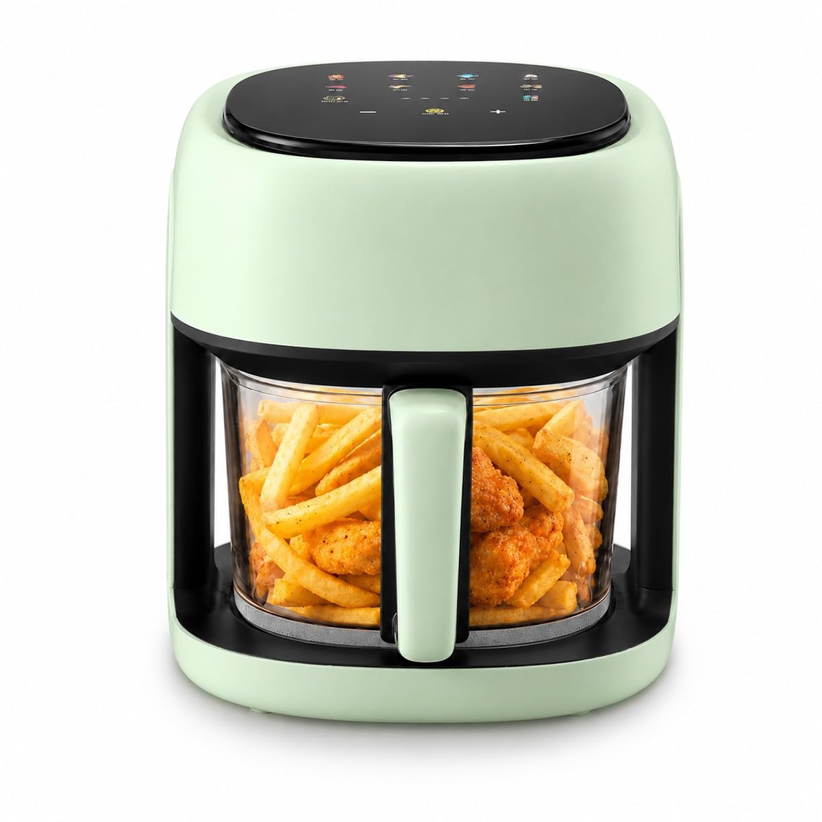 Baannaww 4.5L Air Fryer with 360° Viewing Window, 1350W, 10 Presets