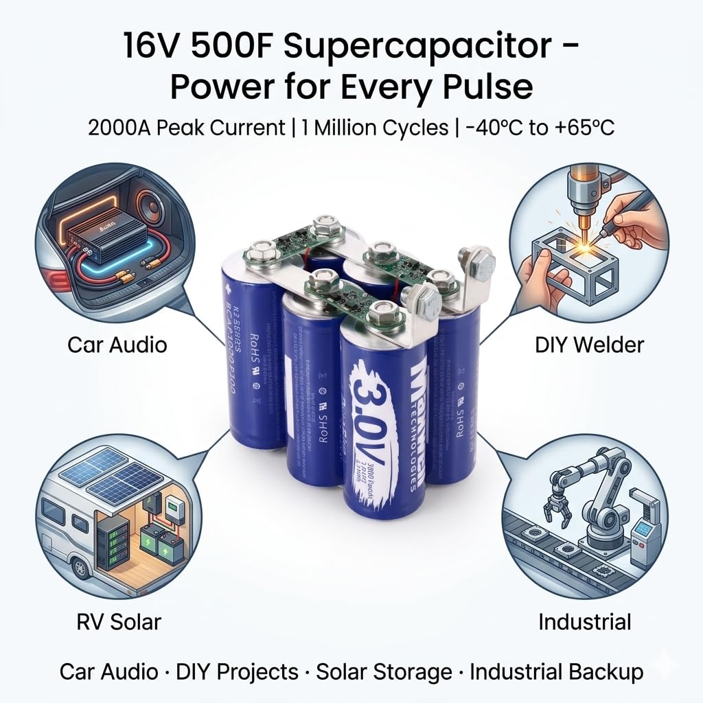 Amazon.com: Maxwell 18v 500F Super Capacitor Jump Starter for All