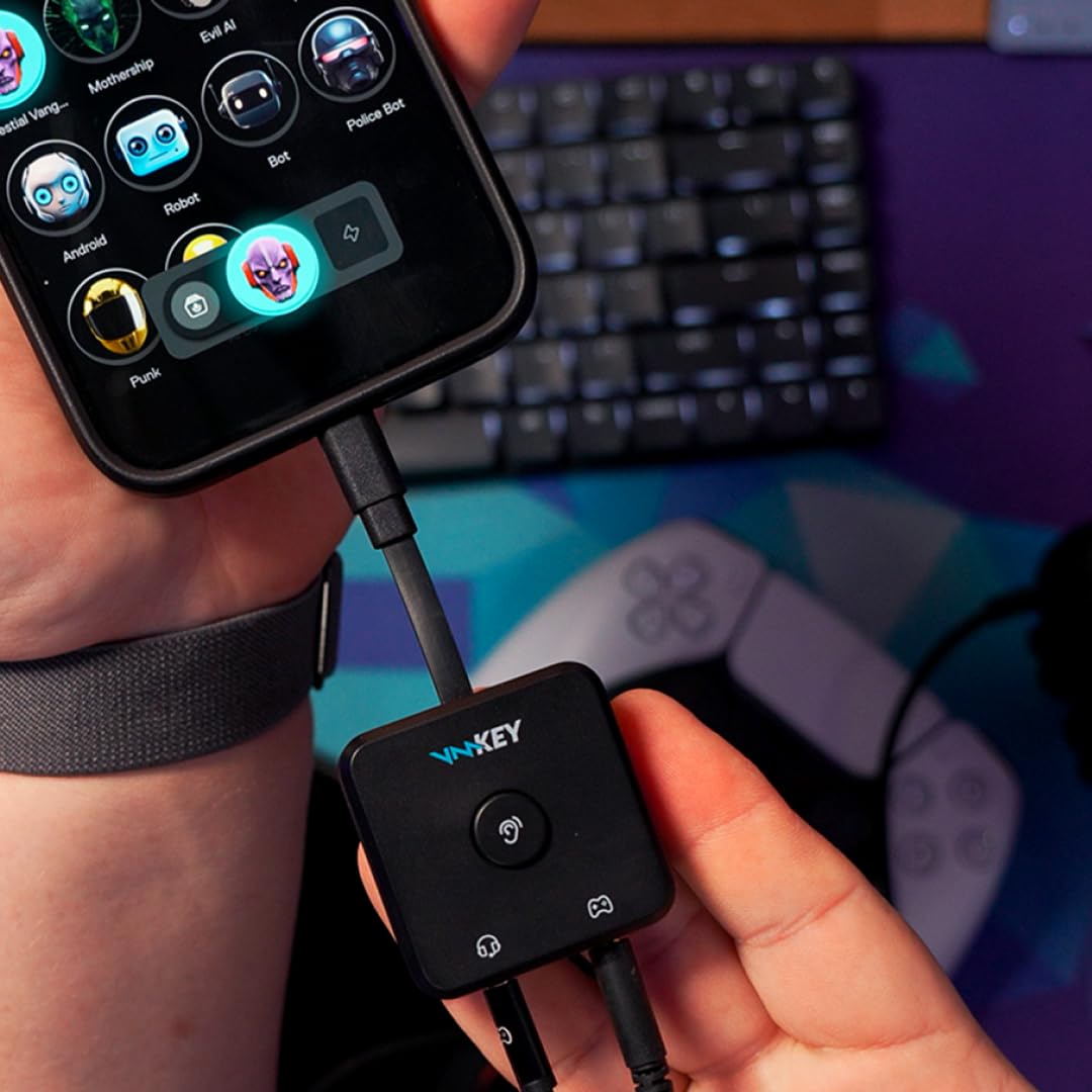 Voicemod Key - VMKey Modificateur de Voix en Temps Réel et Soundboard pour Consoles de Jeu (Compatible avec PS5, PS4, Xbox, SWITCH2)