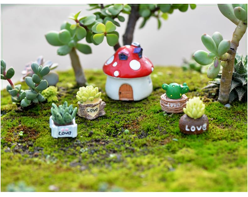 Cactus miniatures de précision en résine pour artisanat de style - 5
