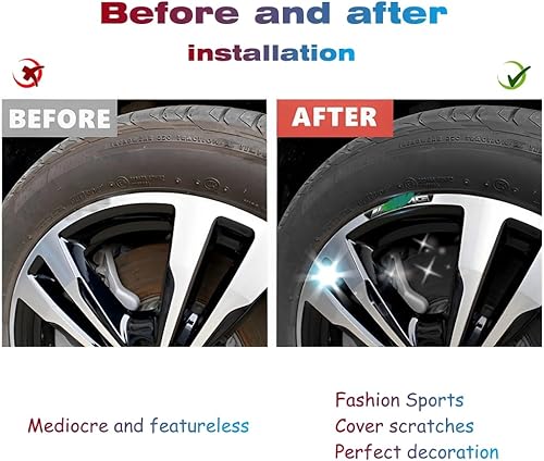 Miniatura 5 de 4 piezas de rueda de coche rueda rueda cubo 3D decoración adhesivo material de aleación de aluminio para llanta de coche compatible con C63 C43 C300