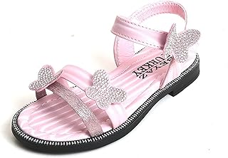 Sandálias de borboleta para meninas para outono ao ar livre bico fechado sola de borracha macia sapatos de água para praia vestido princesa chinelo plano