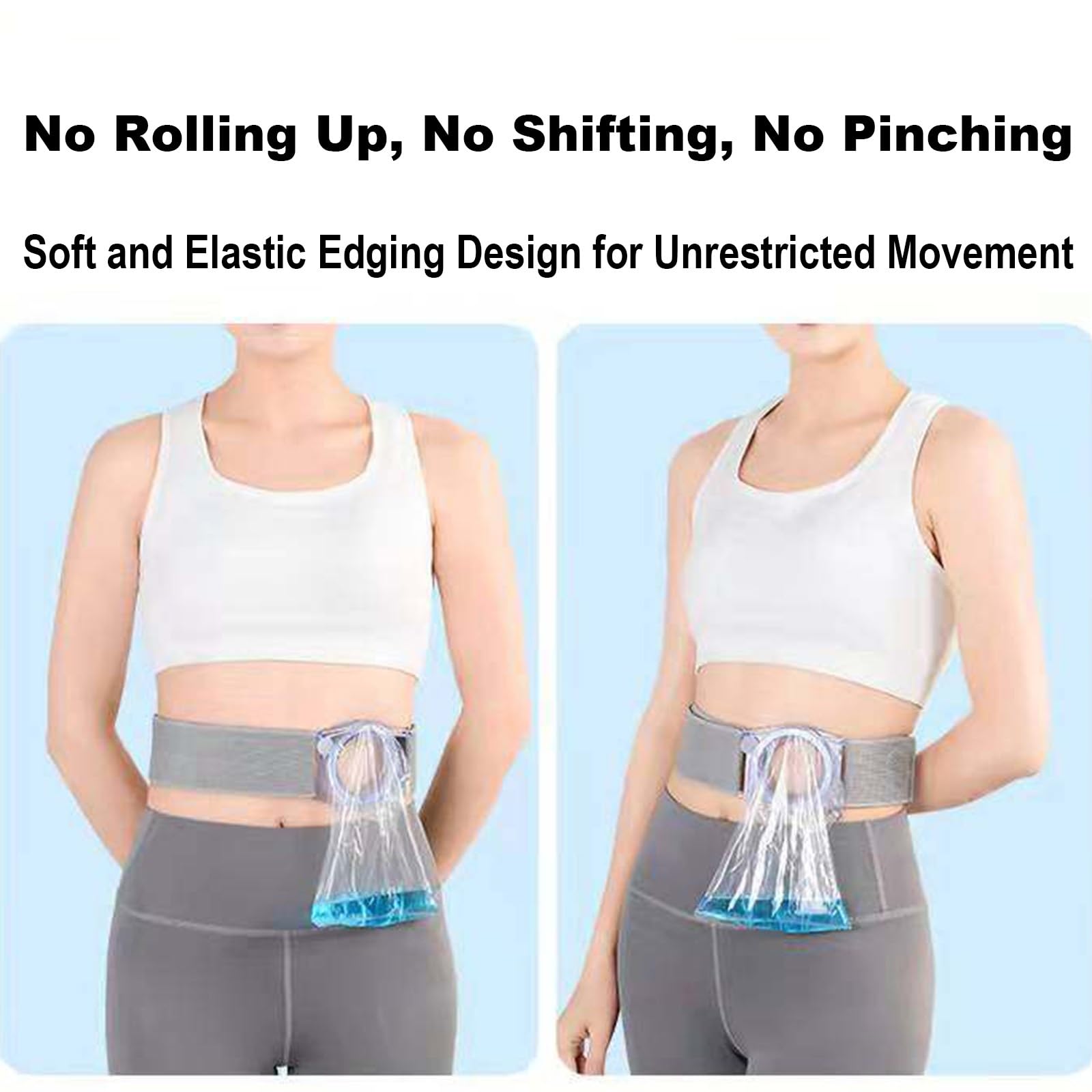 Cinturón de Ostomía Inflables, Soporte de Estoma Ajustable, Cinturón Colostomía Elásticospara Ostomía, Soporte para Bolsas de Colostomía e Ileostomía