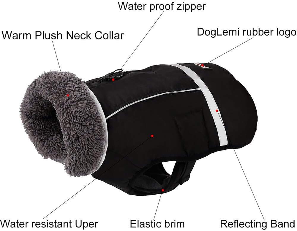 Waterproof Windproof Dog Cold Weather Coats-Warm Dog Clothes Clothing Jackets for Small Large Medium Girl Boy Outdoor Indoor Activities (black, Medium) 3 61b6zVDQ kL. AC SL1000