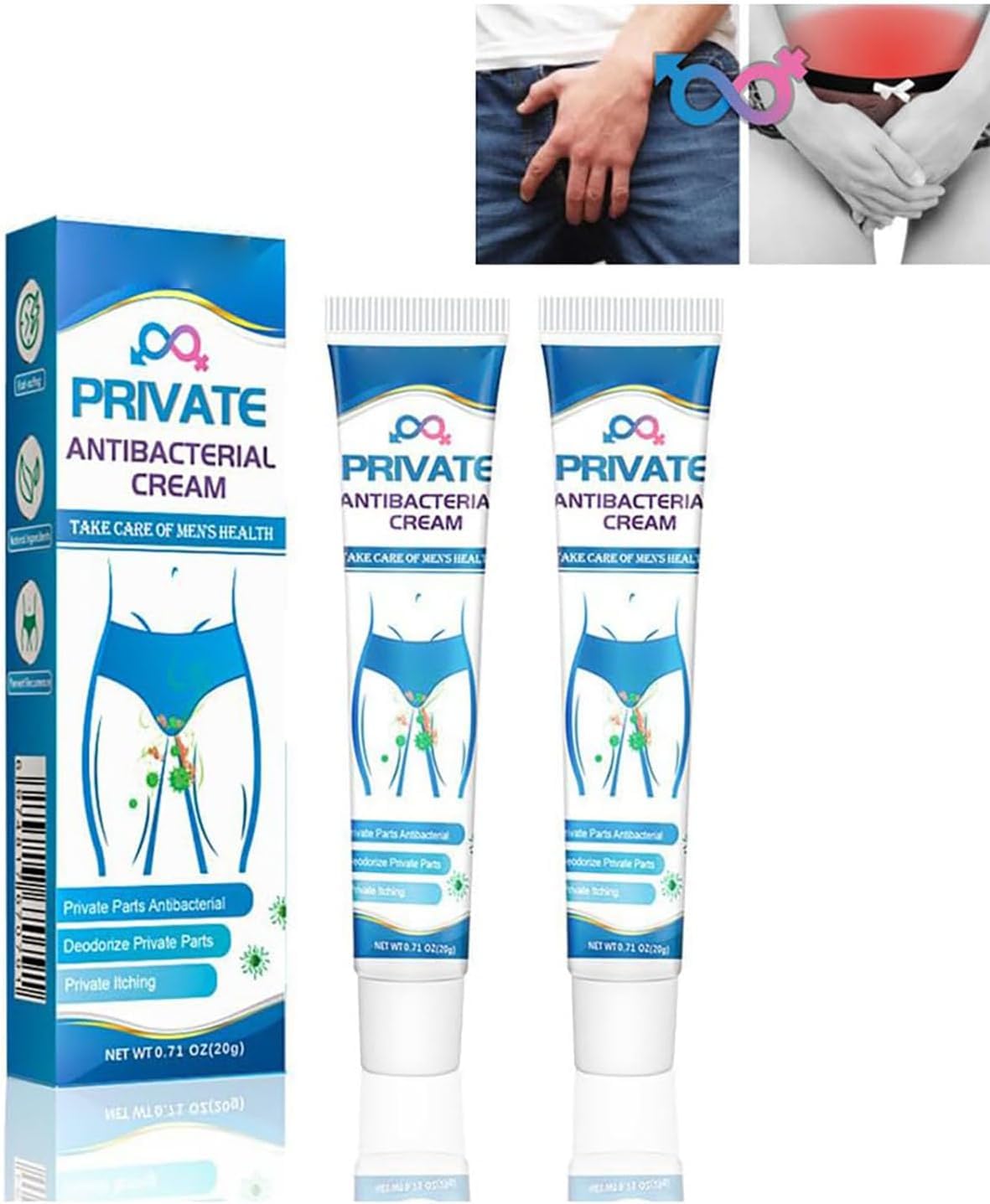 Antibacterial Cream for Private Parts, Private Soothing Cream Unisex, Deodorant and Antifungal Cream, Private Soft Cream, Intimate Soothing Cream, External Cream for Soothing (2)