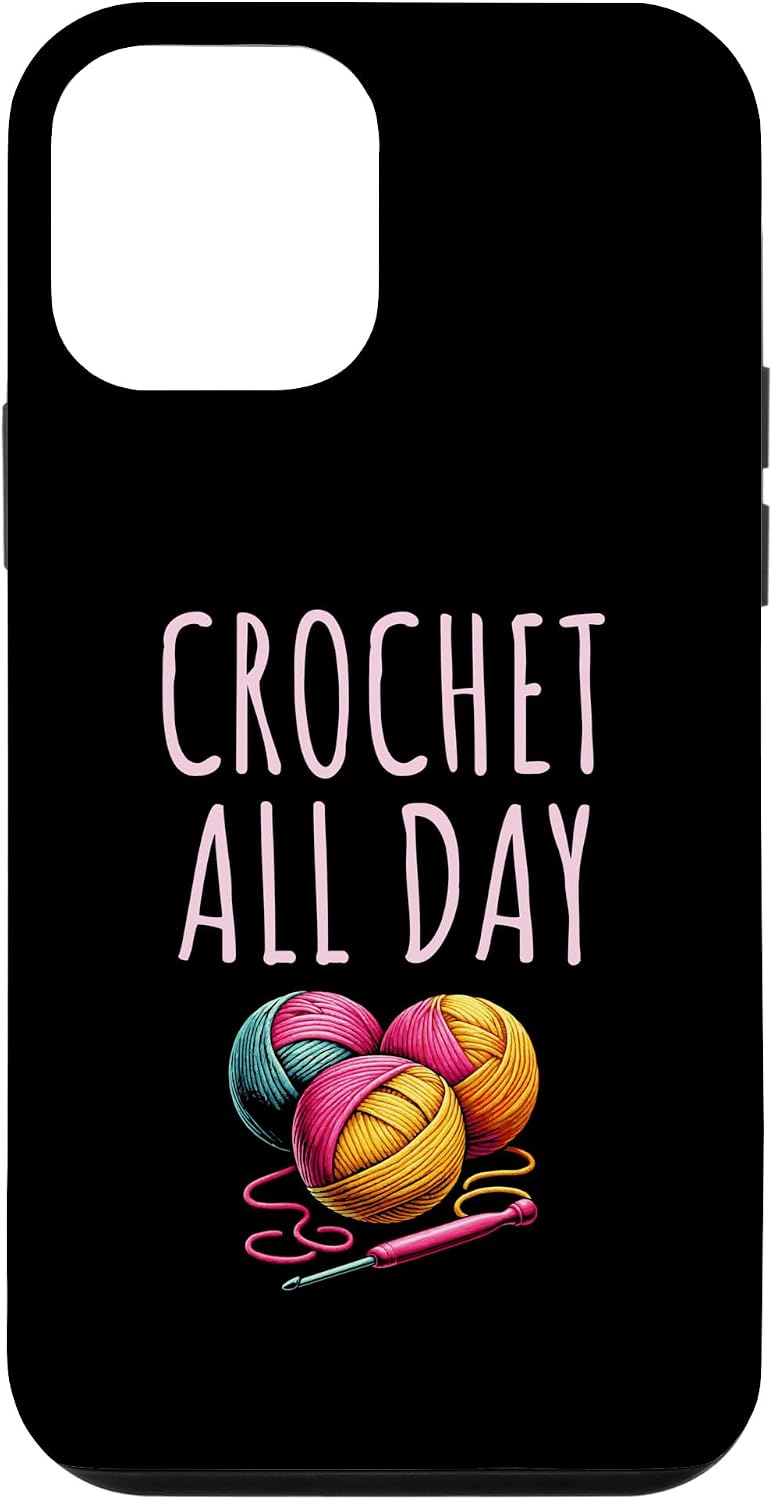Crochet All Day Crocheting Yarn Hook Crocheter Crocheters Case for iPhone 12 mini