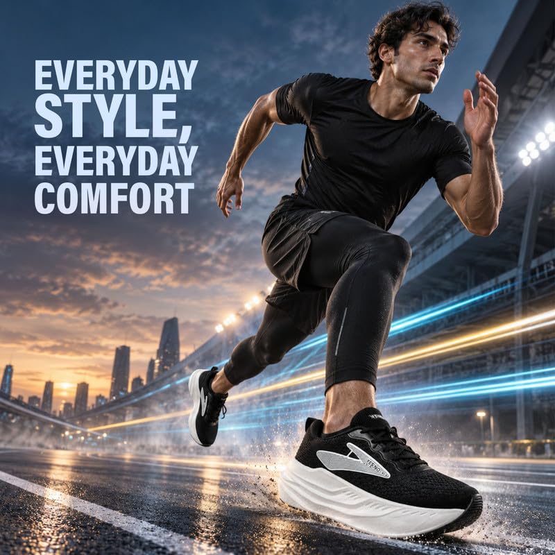 Yes’NO Store Yes'No Men's Black Sports Shoes - Image 2