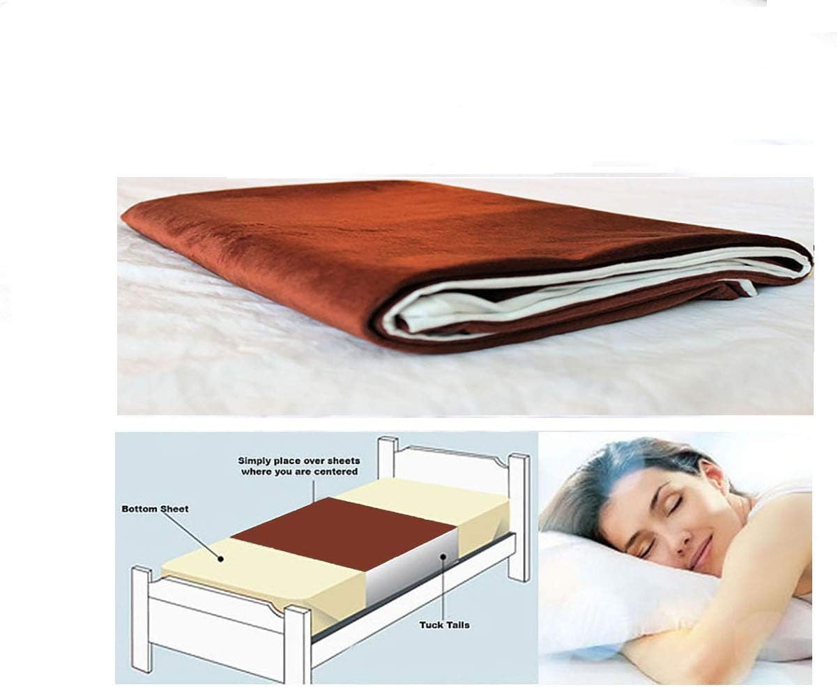 Cycleliners Period Bed Sheets Protector - Waterproof, Leakproof, Reusable, and Washable Menstrual Bed Pad Cover (Brown, Twin)