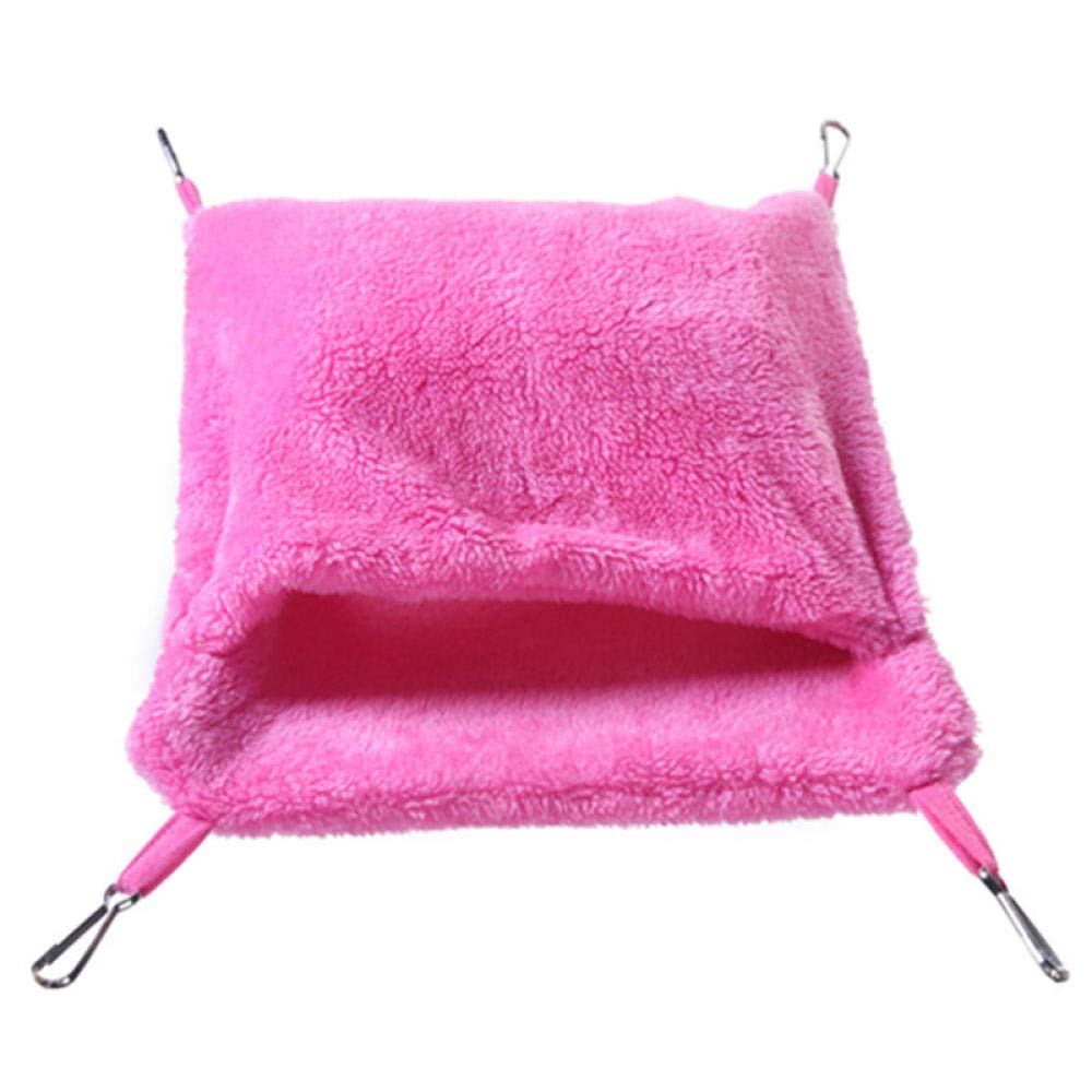 Hamak dla chomików, Domek dla chomika legowisko szczura chomik świnia hamak klatka ptak śpiące gniazdo huśtawka małych zwierząt czerwony L(Pink,L)