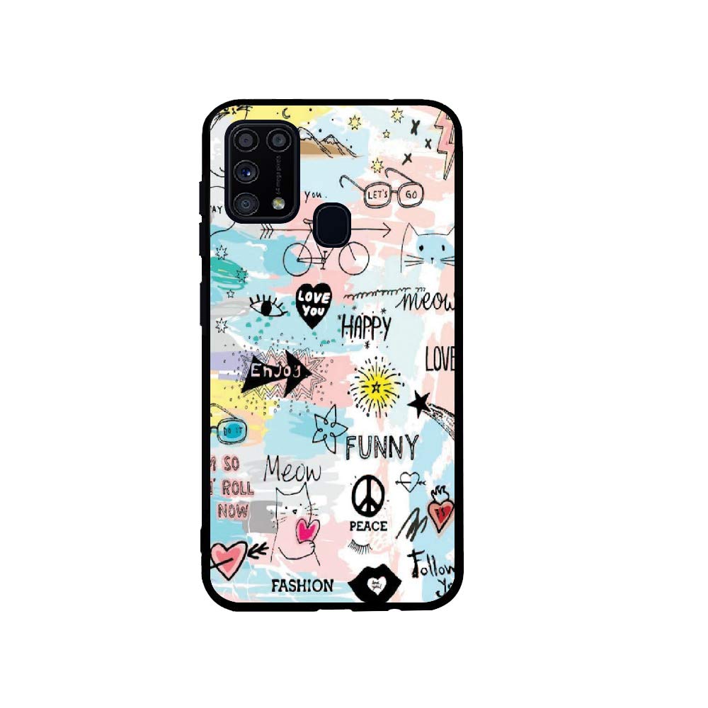 Solimo Hardcover Designer Series Uv Printed Side Soft Back Hard Case Mobile Cover for Samsung Galaxy M31 / Samsung Galaxy M31 Prime/Samsung Galaxy F41 - D152, Multicolor (B08VHTG76T) Amazon Price History, Amazon Price Tracker