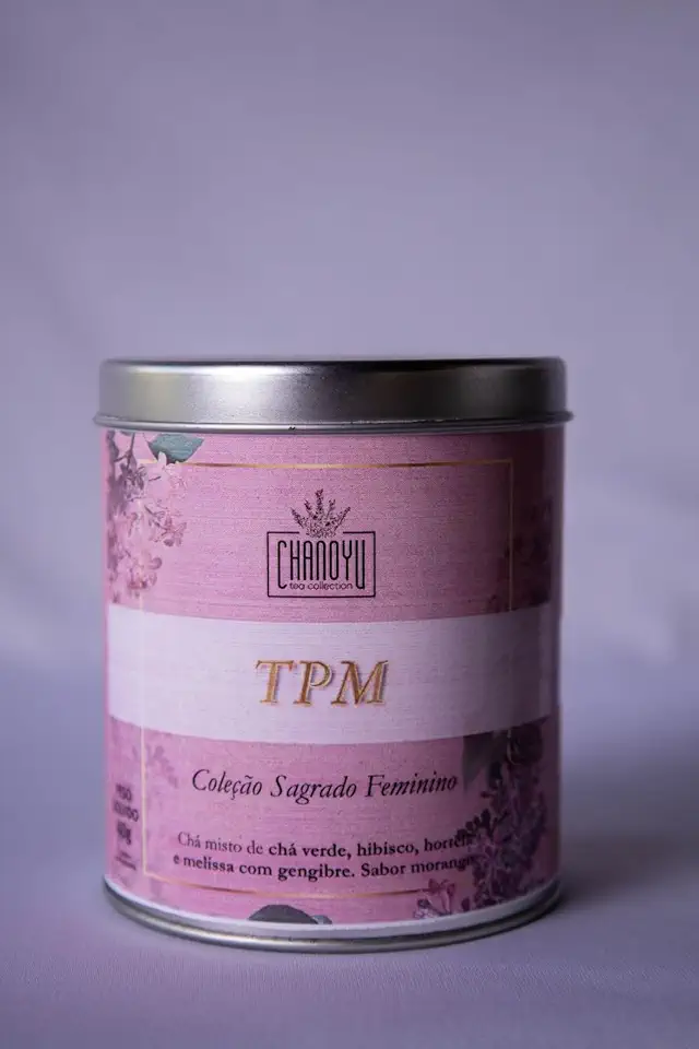 Blend TPM premium-chá verde, hibisco, hortelã e melissa com gengibre (lata 40g)