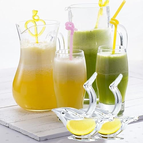 Miniatura 7 de Exprimidor manual de limón, paquete de 4 exprimidores de rodajas de limón manual acrílico, exprimidor de frutas transparente portátil para pájaros,