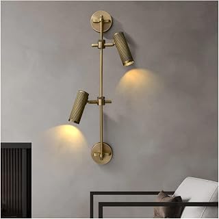 All Copper Retro Designer Wall Light, Luxurious Living Room, TV Background Wall, Bedside Atmosphere Wall lamp,for a Family Dinner